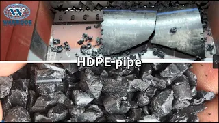 100-2000kg/h Single Shaft Rigid Plastic HDPE Pipe Lump Plastic Shredder Machine