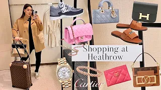 Heathrow Luxury Shopping ✈️ Chanel, LV, Rolex, Cartier, Hermes, Dior & More + Pack With Me