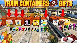 Shinchan Pinchan Doraemon Got Containers Gifts From Subscribers😱 Granny Train Crash🚂