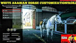 WHITE ARABIAN HORSE CUSTOMIZATION IN SAINT DENIS STABLE SHOP!RED DEAD REDEMPTION 2/RDR2 ARABER WEISS