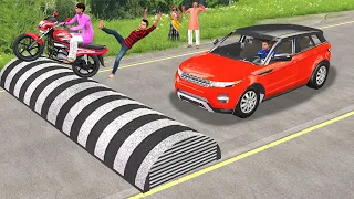 Must Watch Latest Funny Comedy Video 2021 विशाल स्पीड ब्रेकर Giant Speed Breaker Rescue