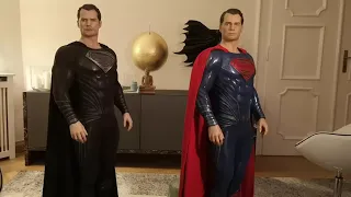 Comparison review of the Black Suit and OG Superman 1/2 Scale Statues by Prime 1 Studio