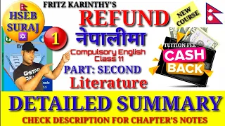 Refund Summary in Nepali | Compulsory English Class 11| Plays in One-act|Neb New Course| Hseb Suraj
