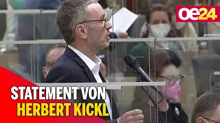 Herbert Kickl zu Masken-Eklat im Parlament