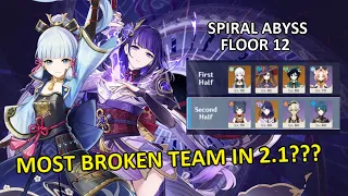 Moryana & Raiden National Team New 2.1 Spiral Abyss Floor 12 Full Star Clear F2P | Genshin Impact