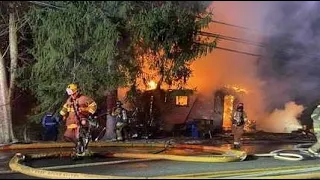 Fire destroys Plum home
