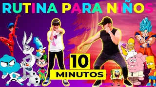 10 Minutos de EJERCICIOS para NIÑOS en Casa 😵💣KIDS WORKOUT at Home 👊💣