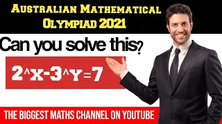 Australian Mathematical Olympiad 2021, Can you solve 2^x-3^y=7,  #Australia #Olympiad #AMO #2021