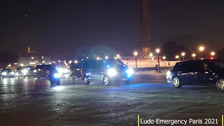 convoi escorte sécurisée du président de la République Emmanuel macron French Président Convoy 2021