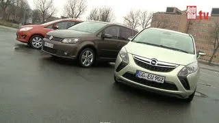 VW Touran, Opel Zafira Tourer, Ford Grand C-Max - Opel-Van greift Touran an