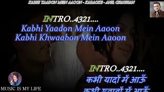 Kabhi Yaadon Mein Aaun Karaoke With Scrolling Lyrics Eng. & हिंदी