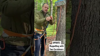Update: Rappelling with Two Carabiners #climbing #rappelling #rockclimbing