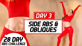 28-DAY ABS CHALLENGE| DAY 3: Side Abs and Obliques Workout- 10 min (no equipment) Anastasia Vlassov