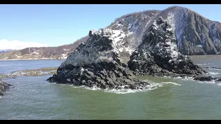 4K Семь чудес Сахалина. Скалы ТРИ БРАТА Александровск-Сахалинский. Sakhalin island