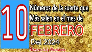 10 números de la suerte para el mes de febrero del 2024 💰 números para hoy 🍀💰💰💰