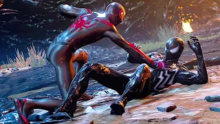 Symbiote Spider-Man Vs Miles Morales Fight Scene - Marvel's Spider-Man 2 PS5