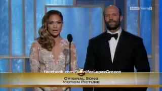 Jennifer Lopez Gives Award to Adele for 'Skyfall' - Golden Globes 2013