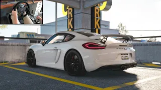 Porsche Cayman GT4 | Realistic driving + REFUEL STOP | The Crew 2 (Steering wheel Gameplay)