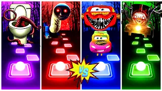 Toilet Monster Vs McQueen Eater Vs Thomas The Train Vs Choo Choo Charles Tiles Hop EDM Rush🎶