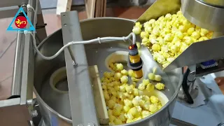 The popcorn automatic packaging machine, measured with a turntable