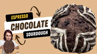 Double Chocolate Espresso Sourdough Loaf