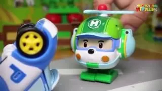 Видео для детей с игрушками Робокар Поли все серии подряд. Игрушечные мультики про машинки.
