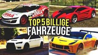 DIE 5 BESTEN AUTOS UNTER 1 MILLIONEN $ IN GTA! | GTA 5 Online