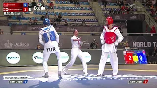 117 M-74kg R-16 YILDIZ M. E. TUR 🔵 vs 🔴 KINTSURASHVILI Z. GEO I Guadalajara 2022 WT Championships