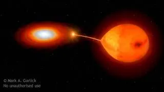 Animation of an Interacting Binary Star (Cataclysmic Variable)