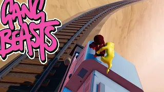 GANG BEASTS - Train Came Off the Tracks [Melee] - Xbox One Gameplay