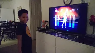 Just Dance - Eye of the Tiger, 9 yr old Christian trying to play it!