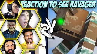 Gamers reaction when they saw Ravager in Minecraft 🔴 Techno gamerz, bbs,Mythpat, live insaan,chapati