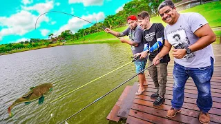 LEVEI O ELTON E O BOQUINHA PRA PESCAR NO LAGO DE SURPRESA