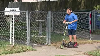 Boy helps family in fire