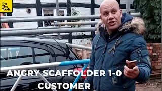 Angry Scaffolder Traps Customers Car