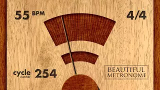 55 BPM 4/4 Wood Metronome HD