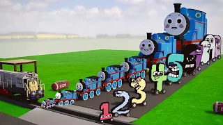 Big & Small Number Lore Cars and Thomas the Tank Engine vs Train and Rails | Teardown