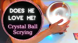 🔮Does He Love Me? Pschic Crystal Ball Scrying // Pick a Card, You will be surprised!