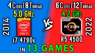 i7 4790k vs Ryzen 5 4500 Test in 13 Games or R5 4500 vs i7 4770k OC 5 GHz