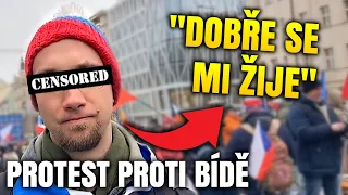 Ty lidi jsou úplně deb*lní... | Demonstrace z 11.3.2023