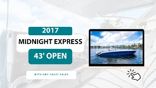 2017 Midnight Express 43' Open -  For Sale By HMY Yachts