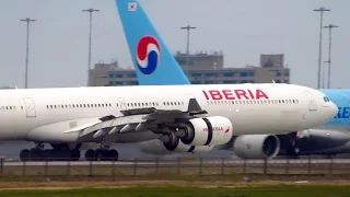 SMOOTH TOUCHDOWN! Iberia Airbus A340-600 [EC-LEU] CLOSE UP Landing at New York JFK!