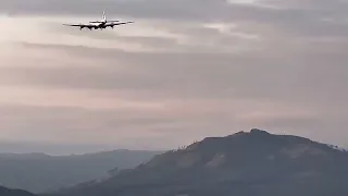 B-17 “Sentimental Journey” flying off into the sunset in Arlington, Washington.