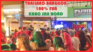 100% FUN | Khao San Road | Bangkok Thailand | 4K