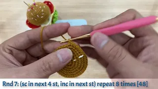 (HANDMADE) Detailed Instructions For Crocheting A Hamburger