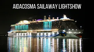 AIDAcosma - Southampton Sailaway Light show 21/3/22