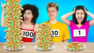 100+ LAYERS CHALLENGE || Giant Food And Extreme Challenge By 123 GO! LIVE