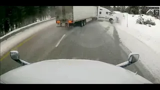 Semi-Truck Crashes on I-80 near Yuba Pass