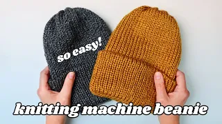 Knitting Machine Beanie Pattern (Easy!)