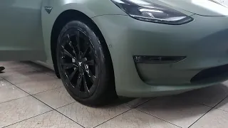wrap Tesla 3M Military green
